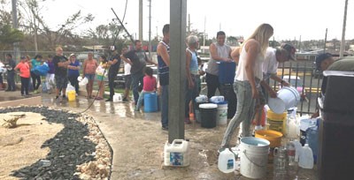 Baxter manufacturing facility in Puerto Rico providing water to the community.